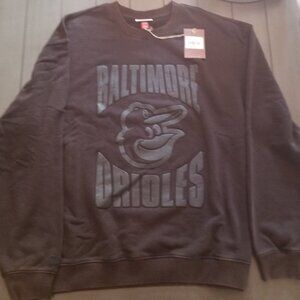 Mitchell & Ness Baltimore Orioles Pullover Sweatshirt-Black